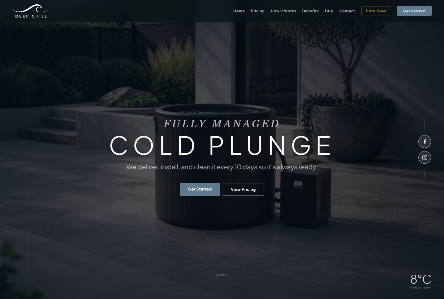 Deepchill.co.uk desktop homepage detail preview