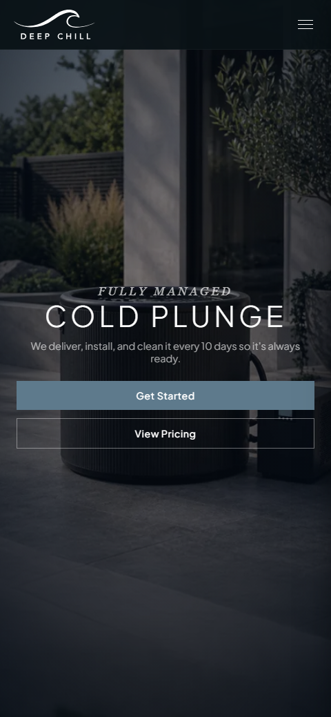 Deepchill.co.uk mobile homepage preview